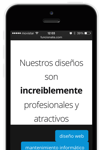 diseño de páginas y aplicaciones web adaptadas a móviles